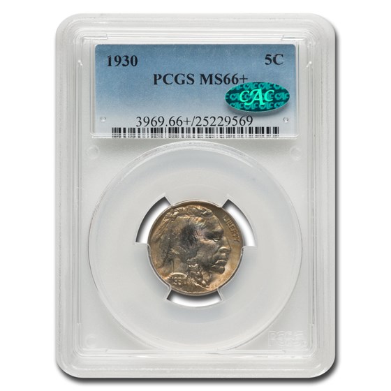 1930 Buffalo Nickel MS-66+ PCGS CAC 1930 Buffalo Nickel MS-66+ PCGS CAC